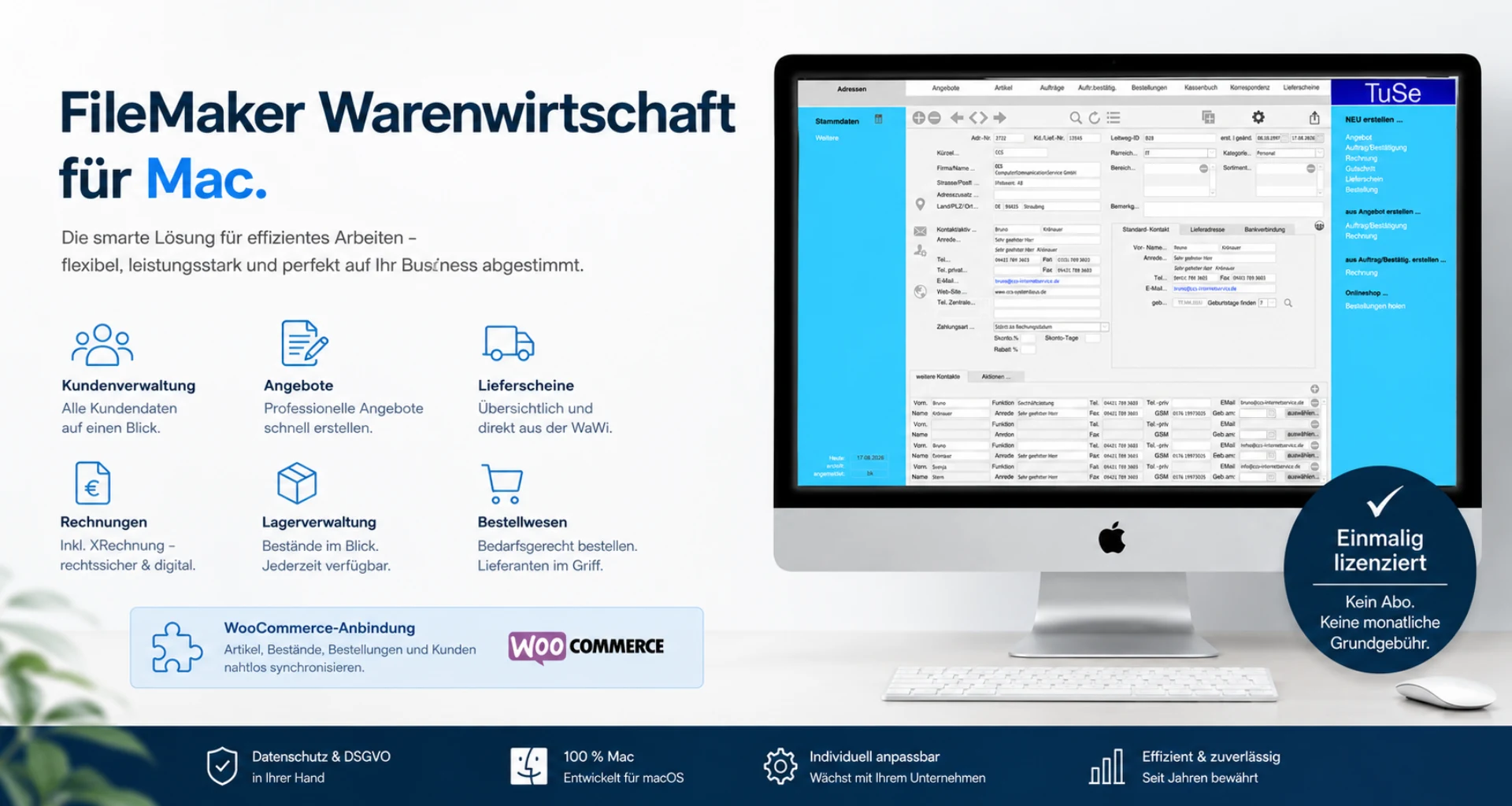 filemaker programmierer gesucht Fileamker warenwirtschaft mac und win